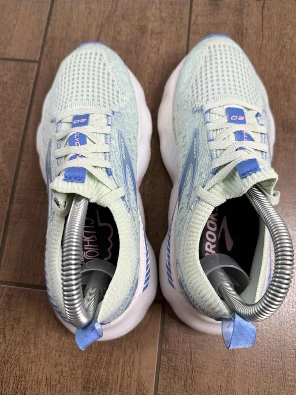 Brooks Glycerin GTS 20 Blue Green White 120721B409 Women's Sz 5
